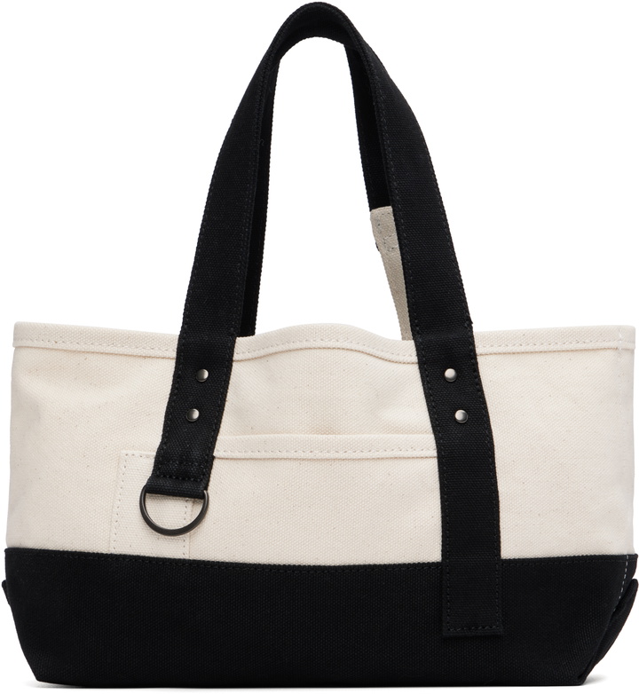 Photo: Y's Off-White & Black Mini Washer Canvas Bag