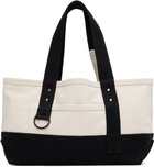 Y's Off-White & Black Mini Washer Canvas Bag