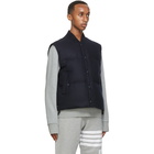 Thom Browne Navy Down Shetland Vest