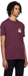 Moschino Burgundy Teddy Bear T-Shirt