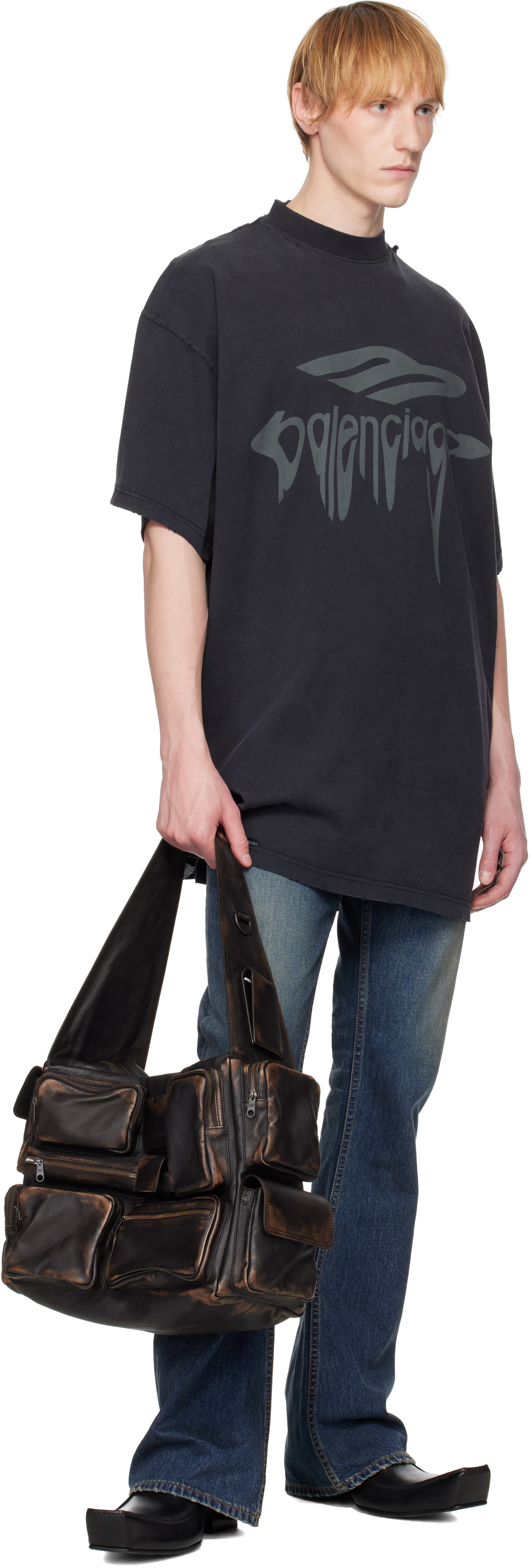 Balenciaga Black 3B Liquefied T-shirt Balenciaga