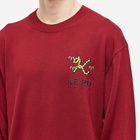 Kenzo Men's Tiger K Logo Crew Knit in Bordeaux