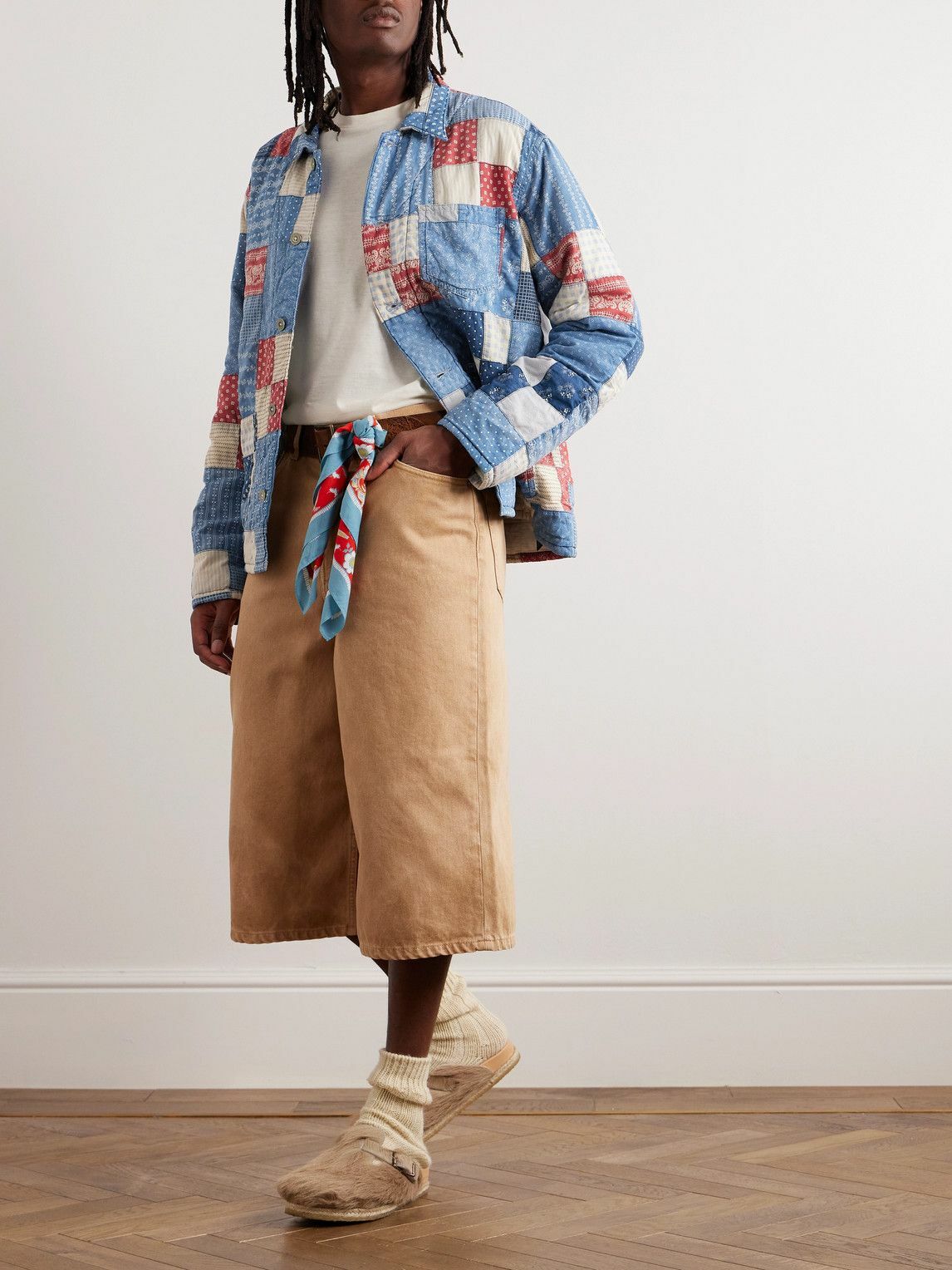 RRL - Patchwork Padded Cotton Overshirt - Blue RRL RRL - Patchwork Padded Cotton Overshirt - Blue RRL