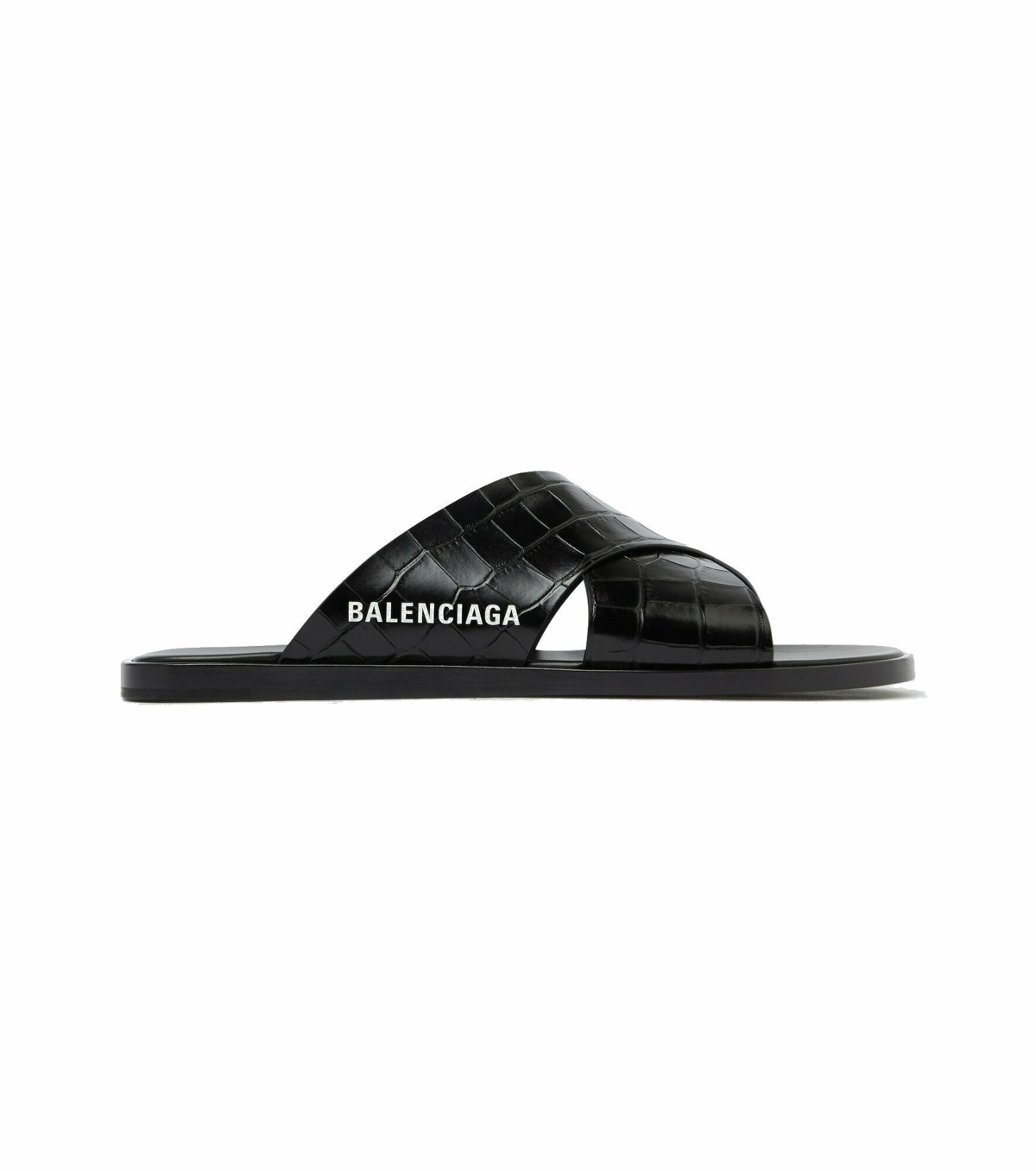 Balenciaga - Logo leather sandals Balenciaga