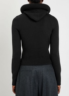 Alaïa Hooded Wool-knit Jumper Black