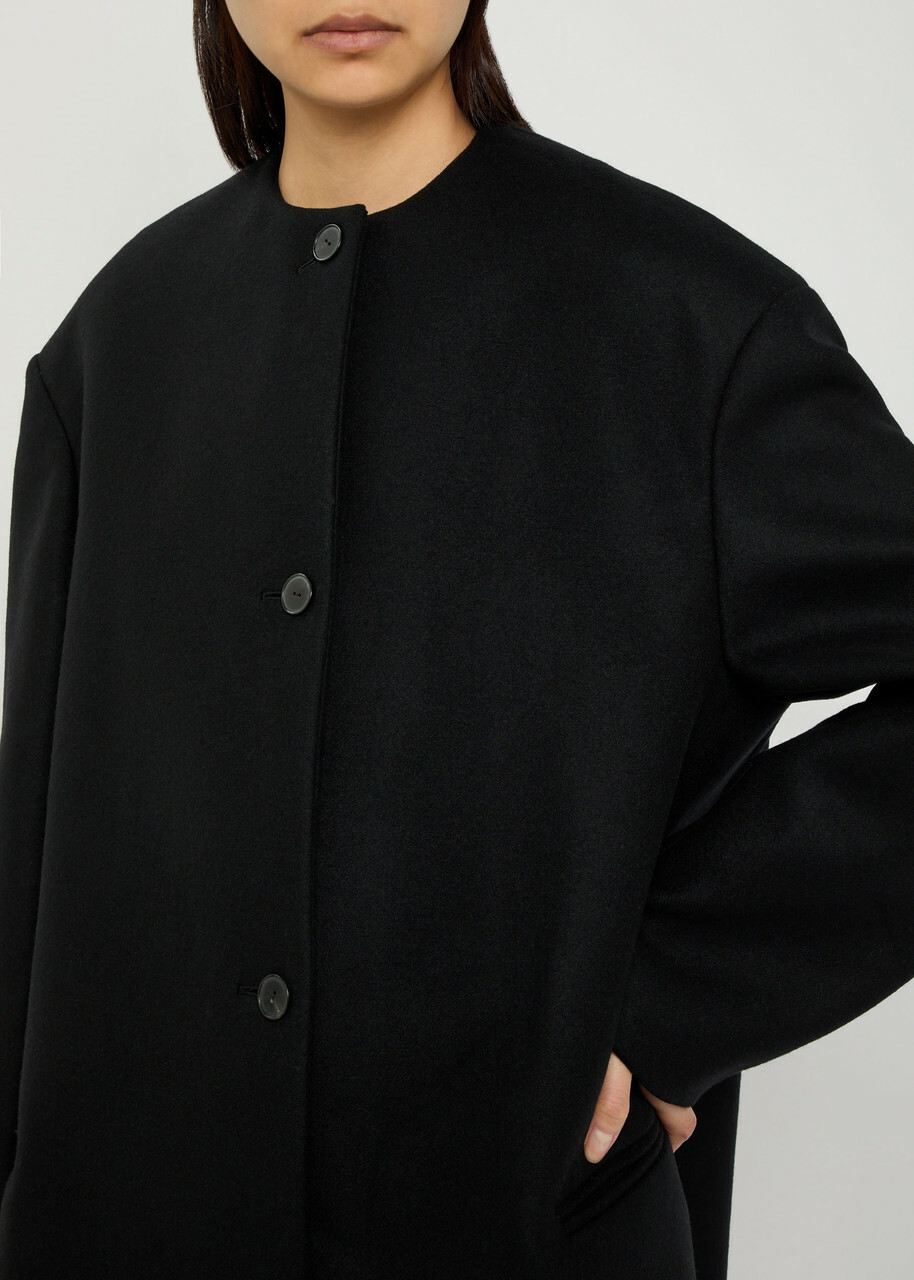 Calvin Klein Cora Wool and Cashmere-blend Coat Black
