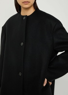 Calvin Klein Cora Wool and Cashmere-blend Coat Black