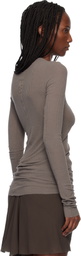 Rick Owens Gray Temple Rib LS T-shirt
