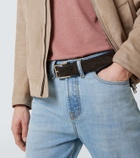 Brioni Suede belt