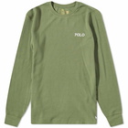 Polo Ralph Lauren Men's Long Sleeve Mini Waffle T-Shirt in Army Olive