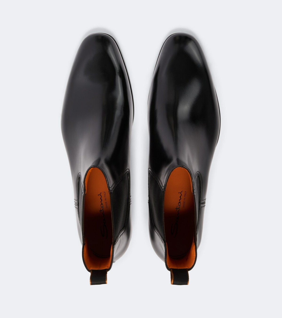 Santoni Leather Chelsea boots