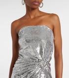 Roland Mouret Sequined gathered corset gown