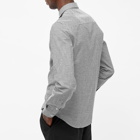 AMI Men's Button Down Logo Gingham Oxford Shirt in Black/White