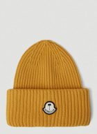 Logo Patch Beanie Hat in Yellow