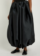 Calvin Klein Yael Gathered Satin-crepe Maxi Skirt Black