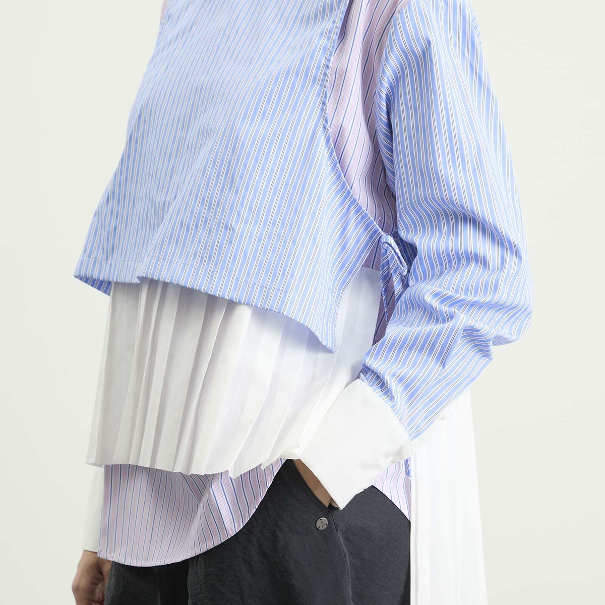 STEL Women's layered shirt in Pink/Blue Stp