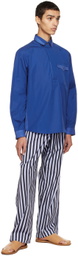 Sébline Black & Blue Stripe Pyjama Pants