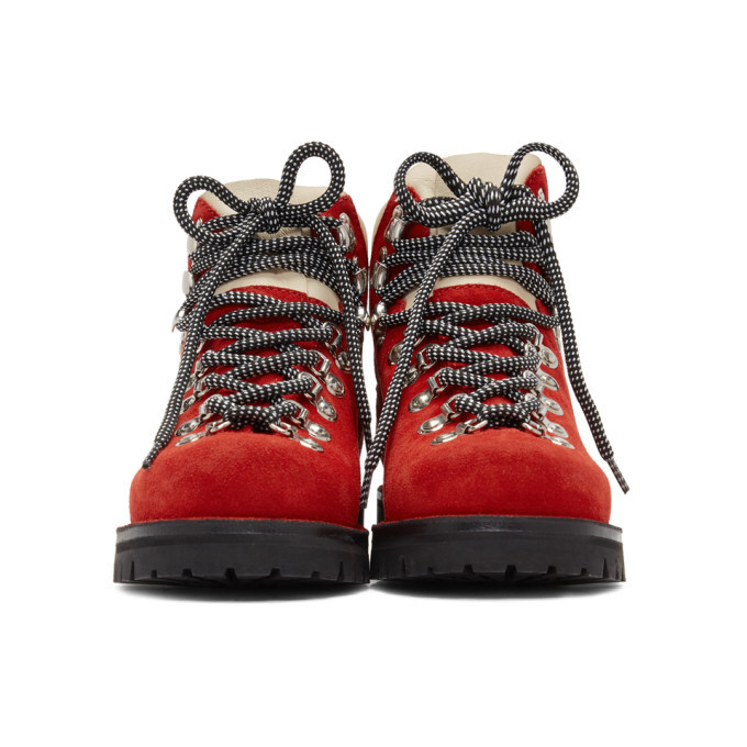 Proenza Schouler Red Lace Up Hiking Boots Proenza Schouler