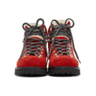 Proenza Schouler Red Lace-Up Hiking Boots