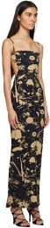 ioannes Black & Brown Slip Maxi Dress