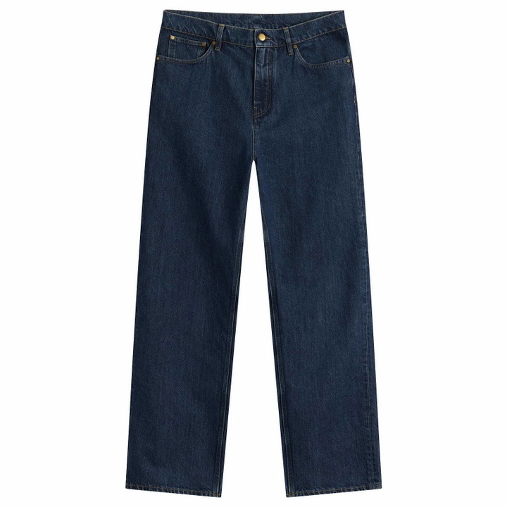 Photo: Jil Sander Men's Mid Blue Denim Jeans in Medium Denim