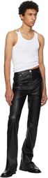 Ludovic de Saint Sernin Black Alistair Leather Pants