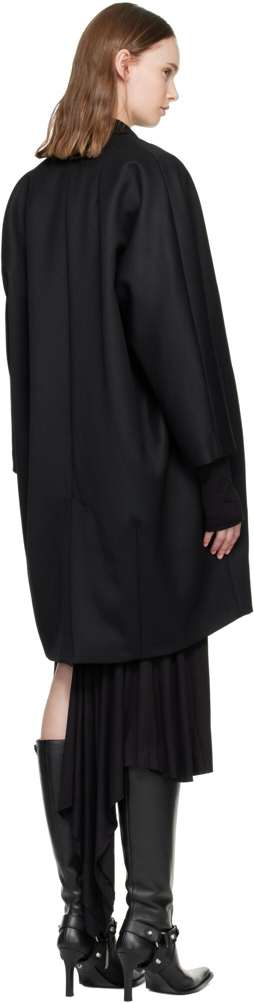 AARON ESH Black Cocoon Coat