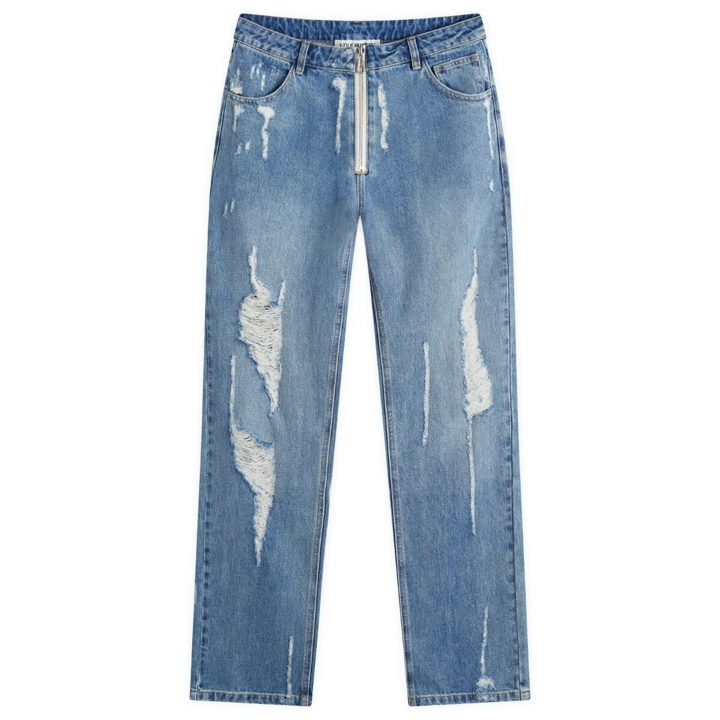 Photo: Cole Buxton Men's Distressed Denim Jeans in Blue