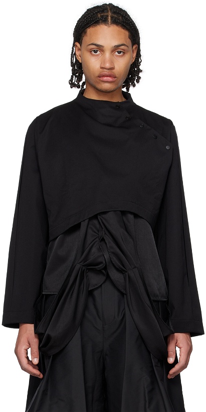 Photo: ænrmòus Black Ciam Shirt & Vest Set