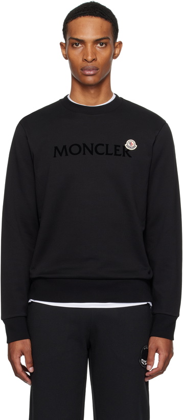 Photo: Moncler Black Logo Cotton Sweatshirt