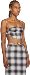 JUNEYEN Gray Check Tank Top