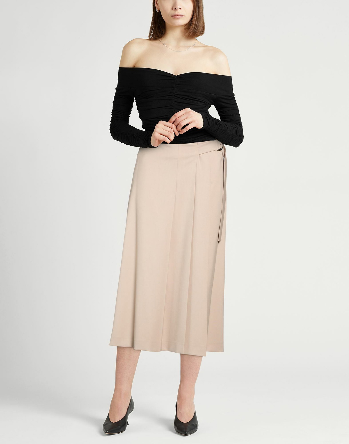 Peserico Womens Midi skirt in Beige