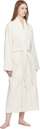 Tekla Off White Terry Classic Bathrobe