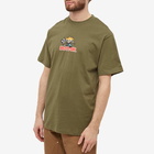 Butter Goods Men's Racing Logo T-Shirt in Army Green