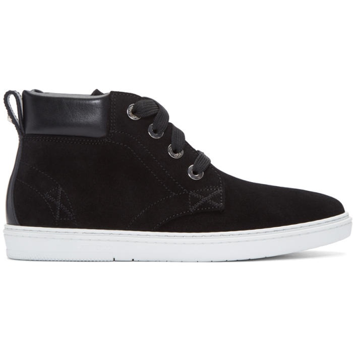 Photo: Jimmy Choo Black Suede Smith High-Top Sneakers