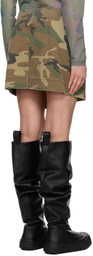 Song for the Mute Green Camouflage Miniskirt