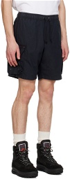 John Elliott Black Garment-Dyed Shorts