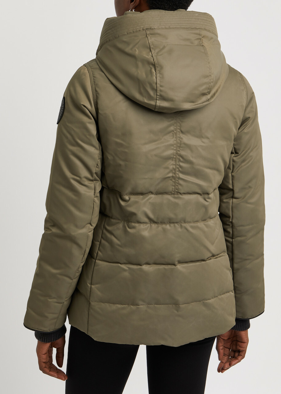 Canada Goose McKenna Belted Performance Satin Jacket Beige