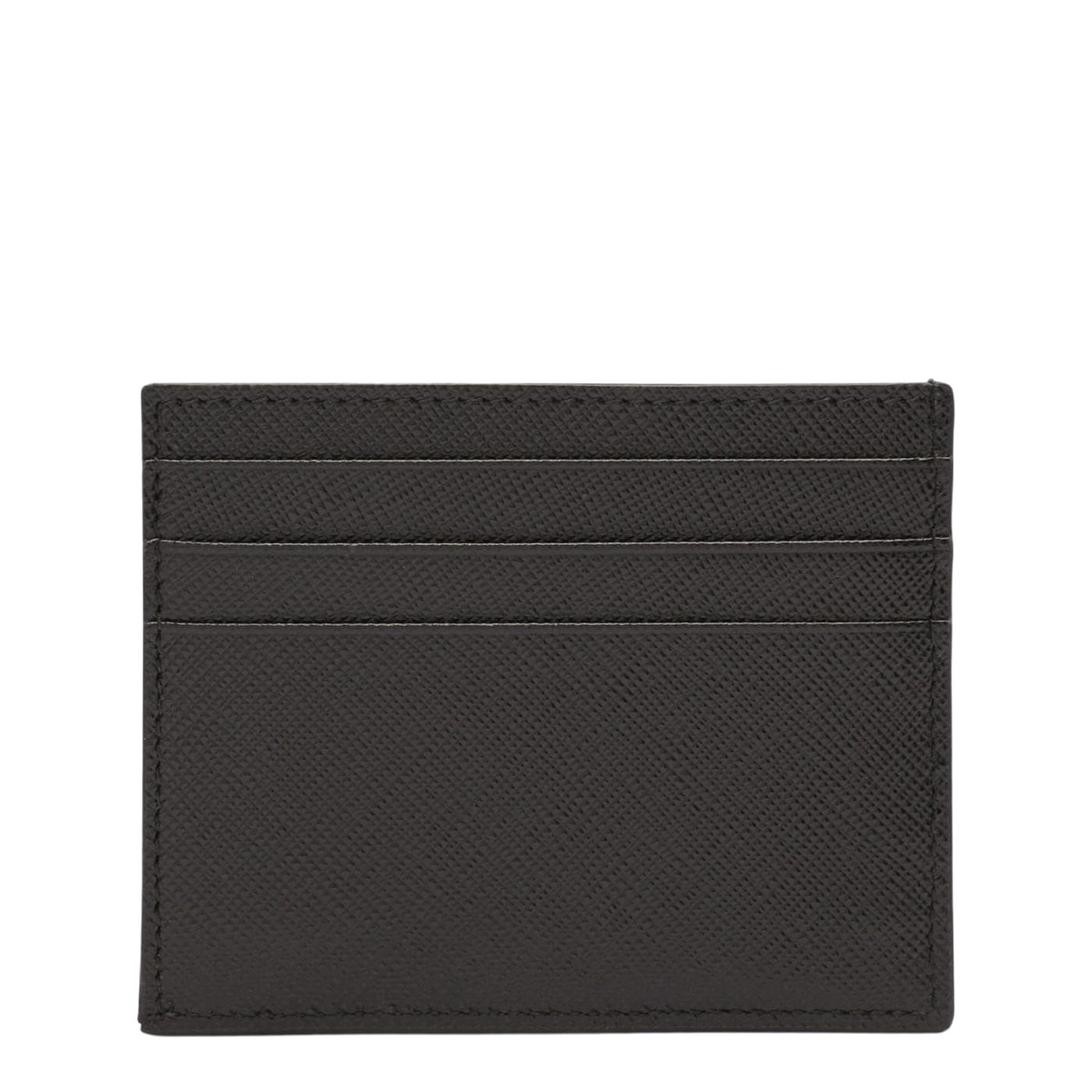 Prada Black Saffiano Leather Credit Card Holder