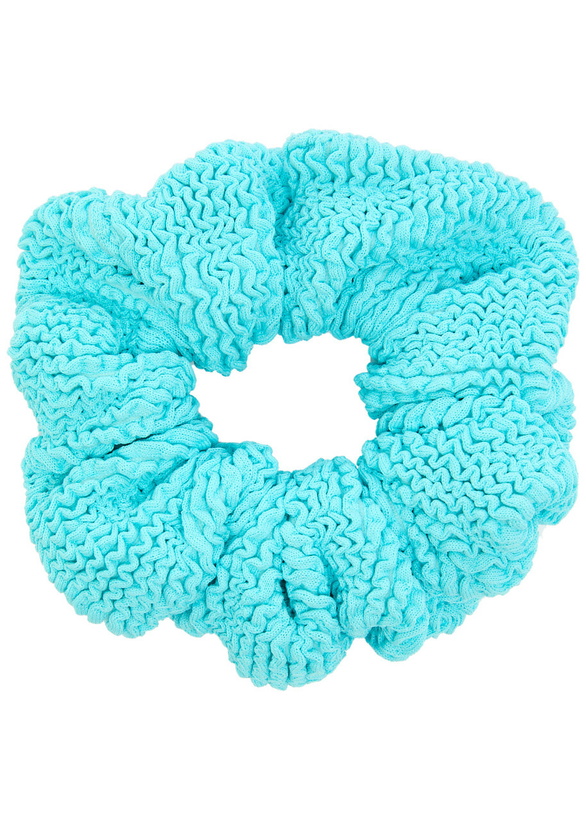 Photo: Hunza G Seersucker Scrunchie - Aqua - One Size