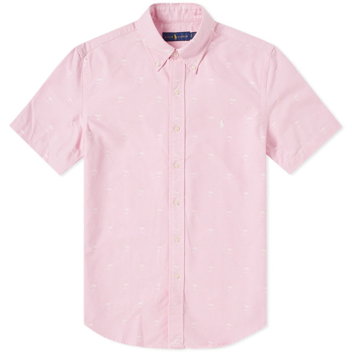 Photo: Polo Ralph Lauren Short Sleeve Palm Jacquard Shirt Pink