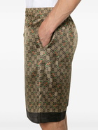 Gucci Gold GG Horsebit-Print Shorts
