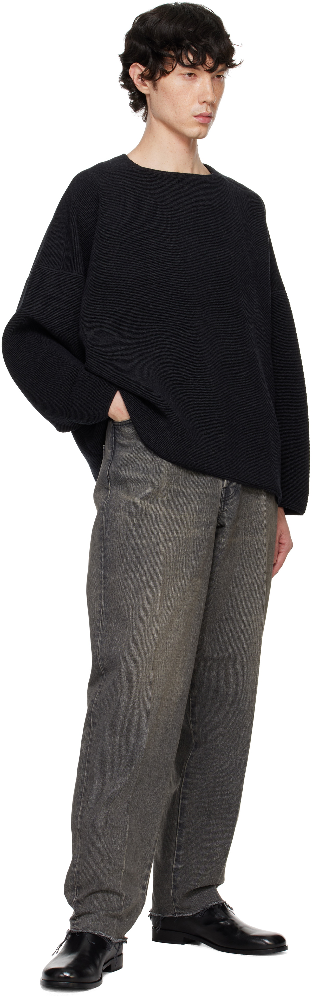 Fear of God Black Ottoman Straight Neck Sweater