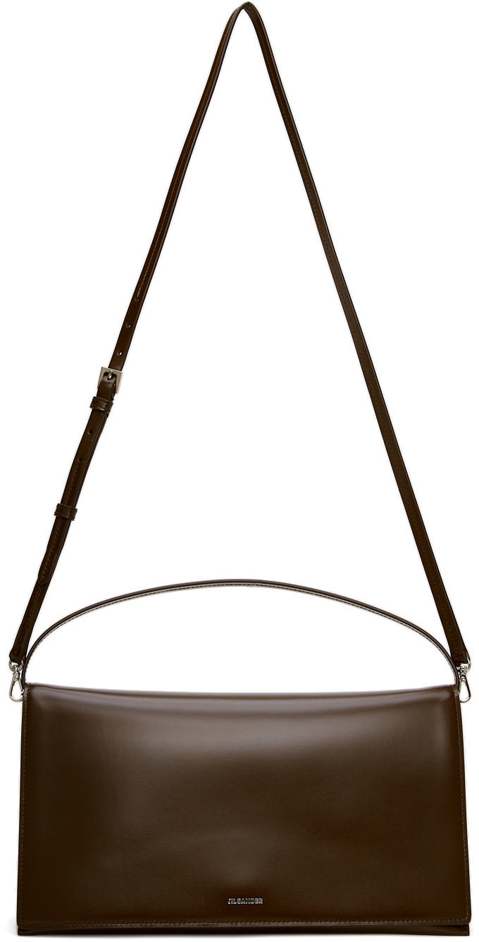 Jil Sander Brown File Top Handle Bag Jil Sander