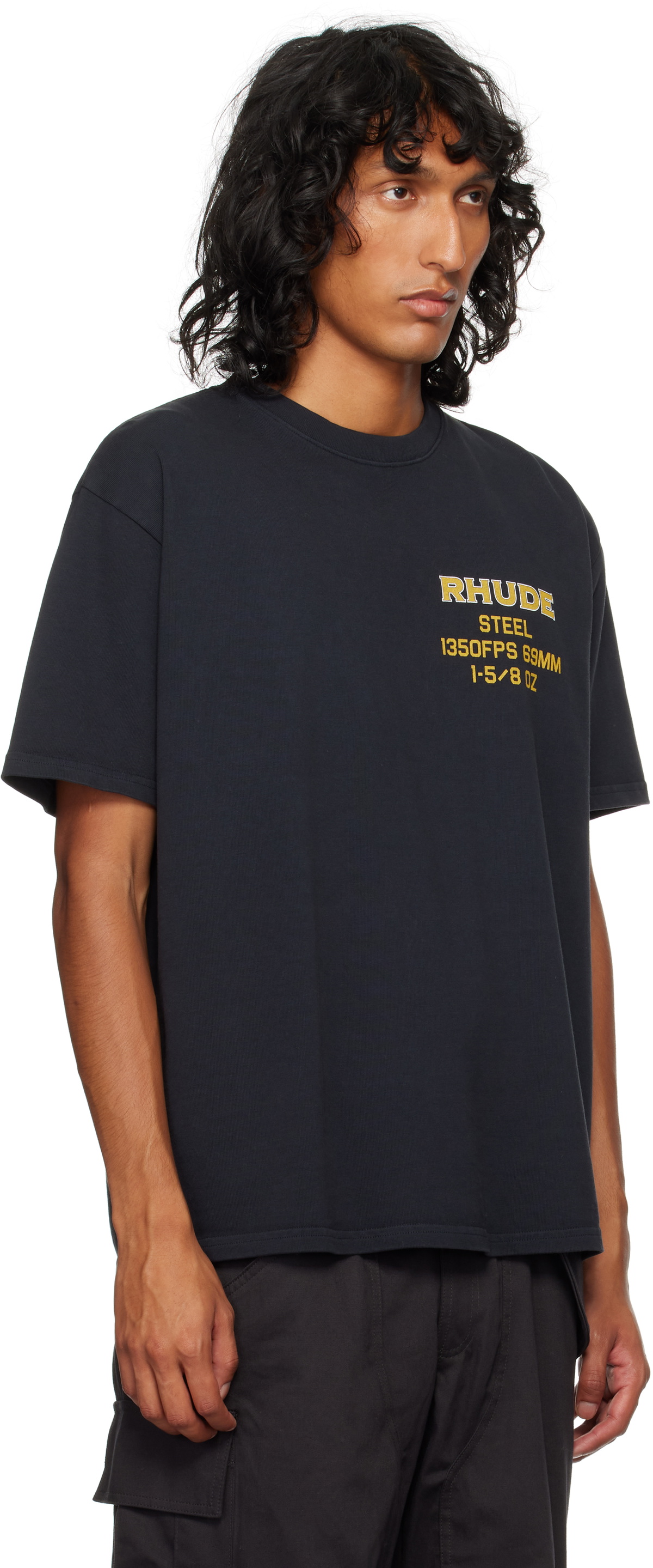 Tシャツ・カットソー RHUDE Men T-shirt Black RHSS24TT06012610 0610 Tシャツ・カットソー RHUDE Men T-shirt Black RHSS24TT06012610