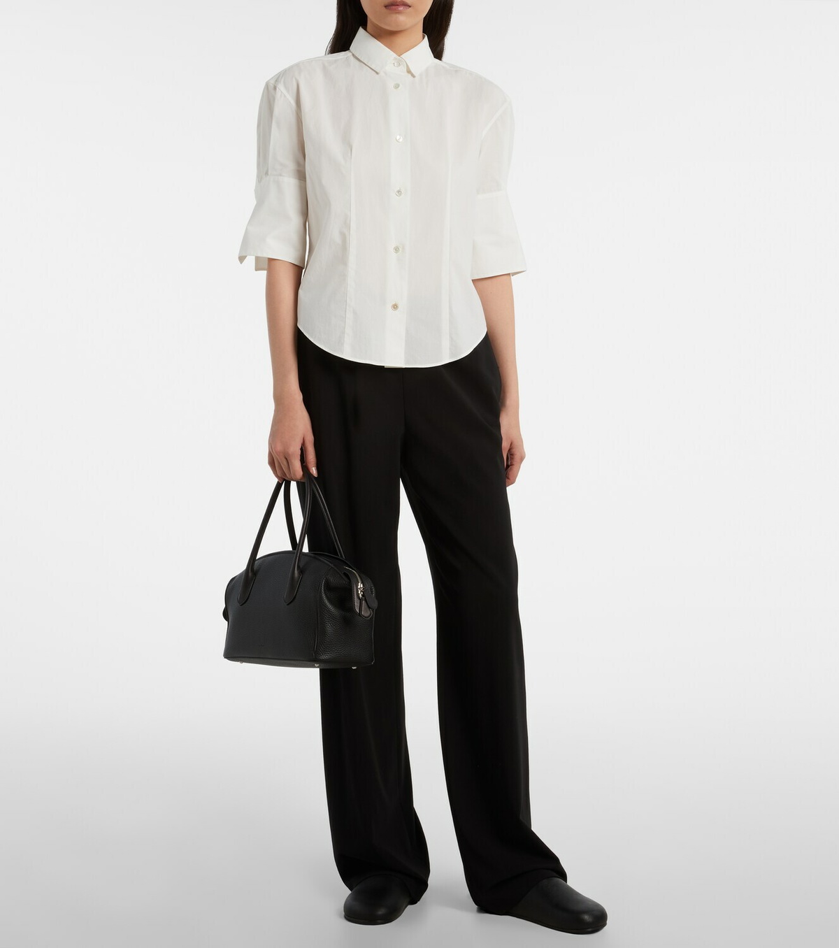 The Row Leather duffel bag