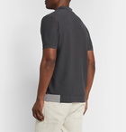 Incotex - Contrast-Tipped Cotton Polo Shirt - Gray