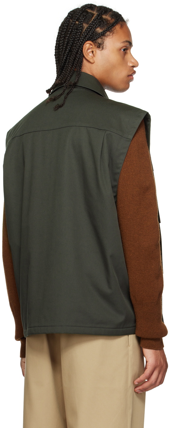 T/SEHNE Khaki Fringe Vest