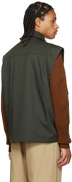 T/SEHNE Khaki Fringe Vest