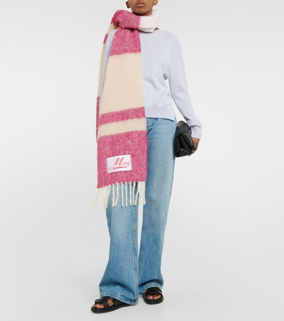 Marni Women's Alpaca Scarf Blue main image 1
